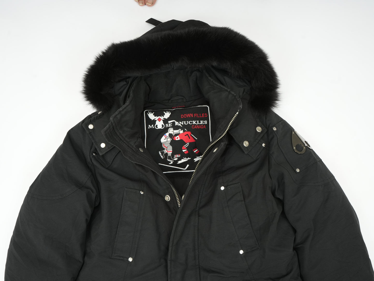 Moose Knuckles Stirling Parka Black Luxury Men’s Winter Coat