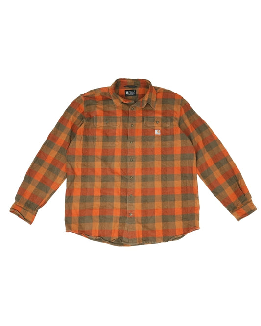Carhartt Loose Fit Flannel Long Sleeve Plaid Shirt - Workwear